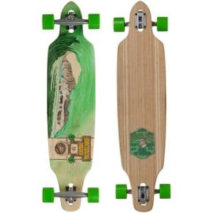 Sector 9 Green Wave Lookout II Drop-Thru Bamboo Complete Downhill Longboard Skateboard - 9.6" x 42"